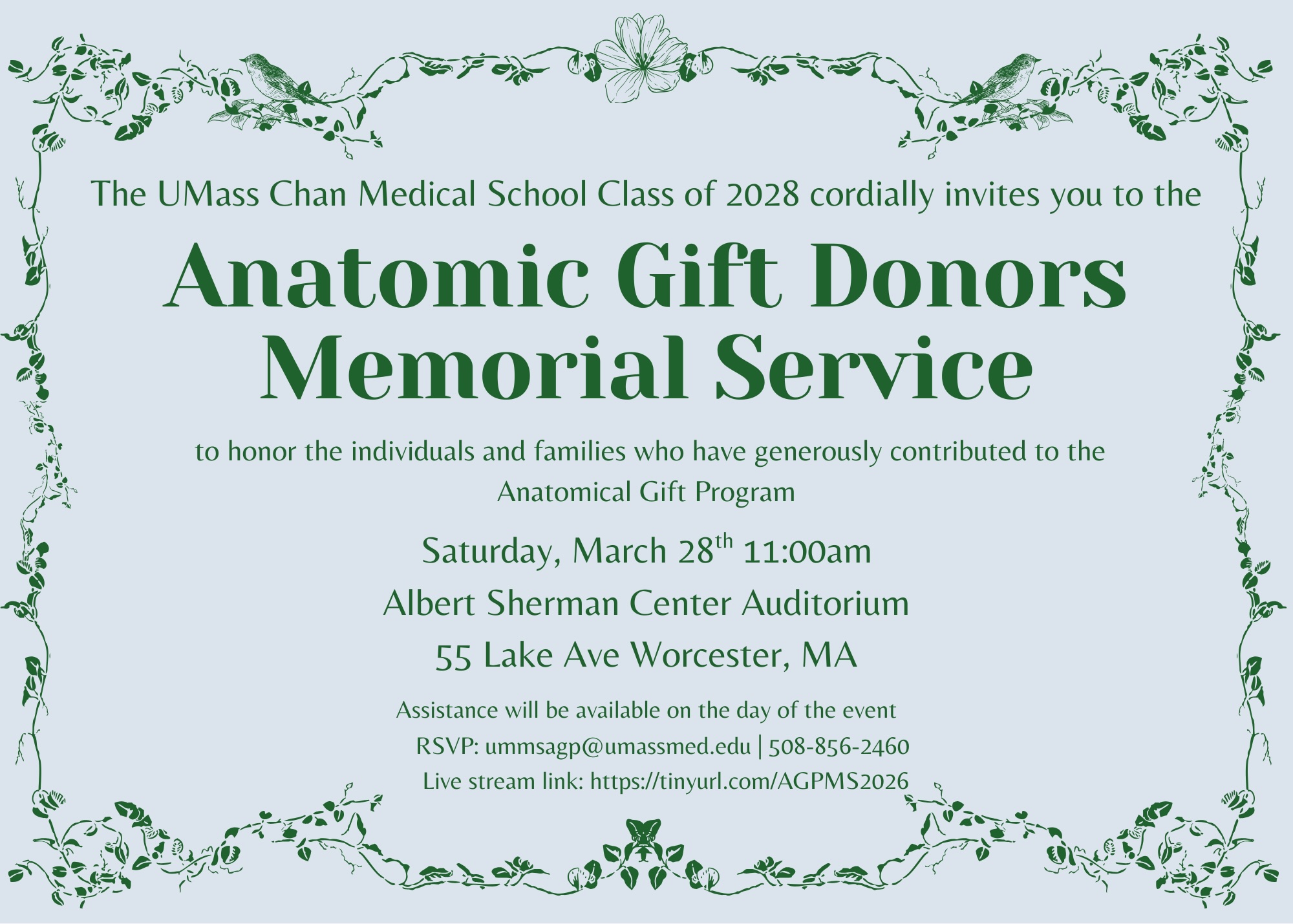 Anatomical Gift Donors Memorial Service 2026