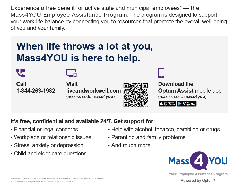 When life throws a lot at you, Mass4YOU is here to help. Call 844-263-1982